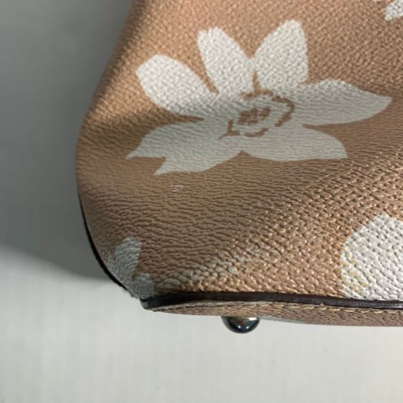 Lauren Ralph Lauren Amberly Dome Floral Satchel Tan/White - Picture 12 of 16